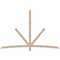 Ekena Millwork Alberta Smooth Timber Gable Bracket, Douglas Fir, 96"W x 64"H x 1 1/2"D x 3 1/2"F, 16/12 Pitch GBW096X64X0204ALB00SDF - alternate 1